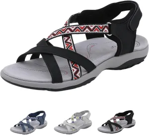 Hiking Sandals Women Comfort Summer Stylish Athletic Non-Slip Outdoor Walking Sandal for Outdoor Beach With Arch Support