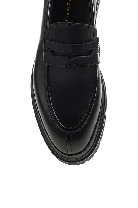 HolloShoe Men's Black Penny Loafers