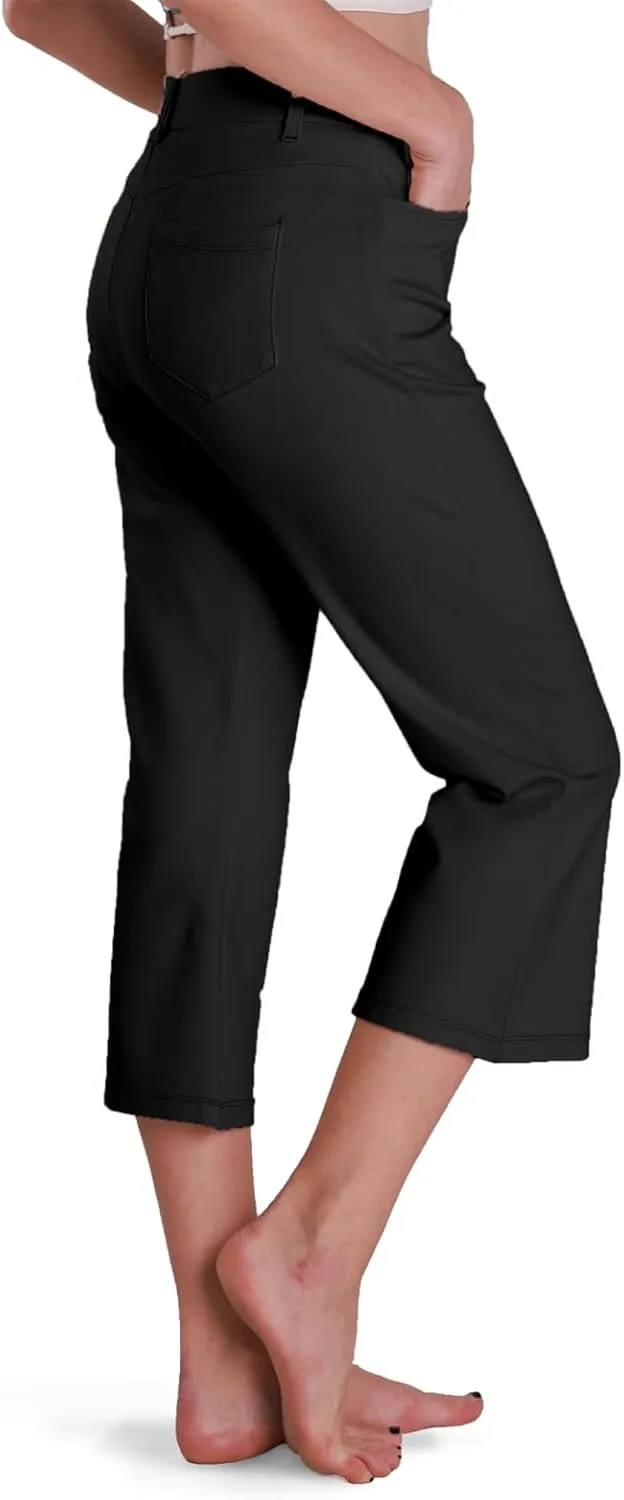 Houmous S-XXL 29''31''33''35'' Inseam Women's Bootcut Dress Pants with Pocket Stretch Work Lounge Pant Office Casual Pants