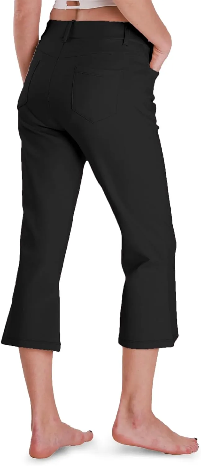 Houmous S-XXL 29''31''33''35'' Inseam Women's Bootcut Dress Pants with Pocket Stretch Work Lounge Pant Office Casual Pants