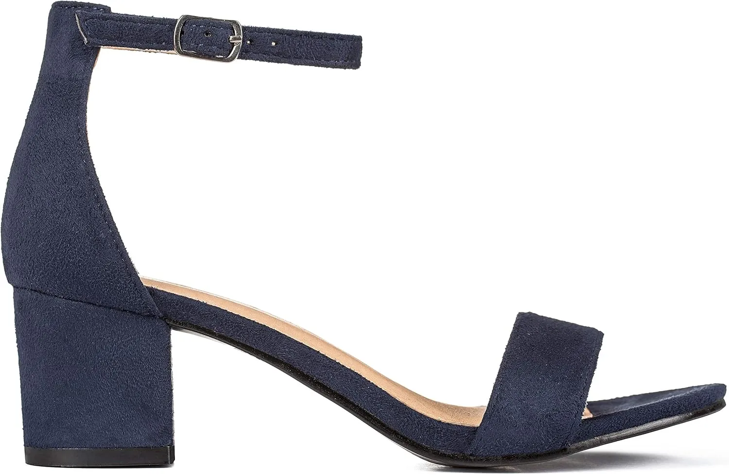 ILLUDE Women's Open Toe Ankle Strap Low Block Chunky Heels Sandals Party Dress Pumps Shoes