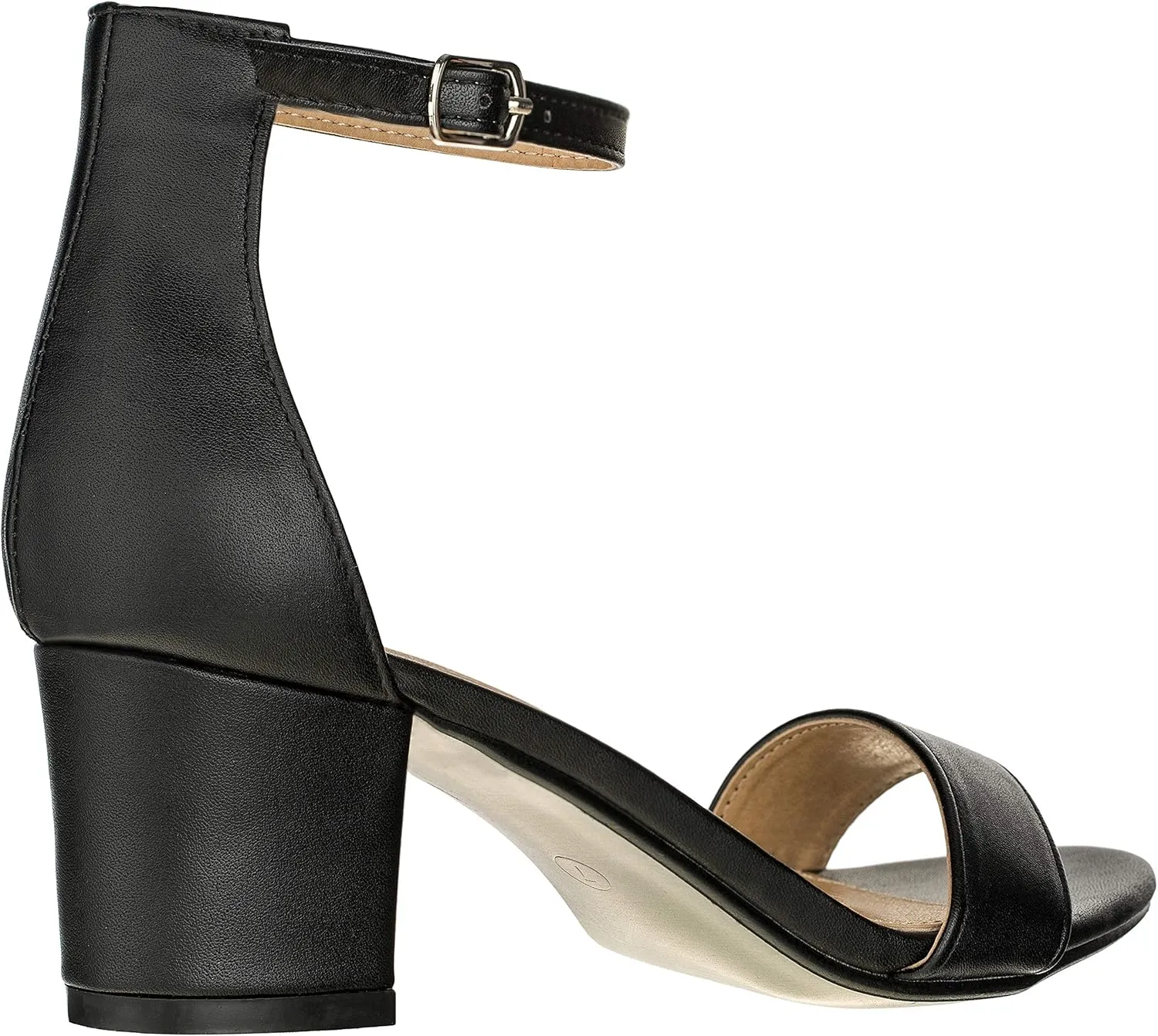 ILLUDE Women's Open Toe Ankle Strap Low Block Chunky Heels Sandals Party Dress Pumps Shoes