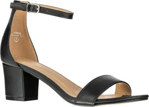 ILLUDE Women's Open Toe Ankle Strap Low Block Chunky Heels Sandals Party Dress Pumps Shoes