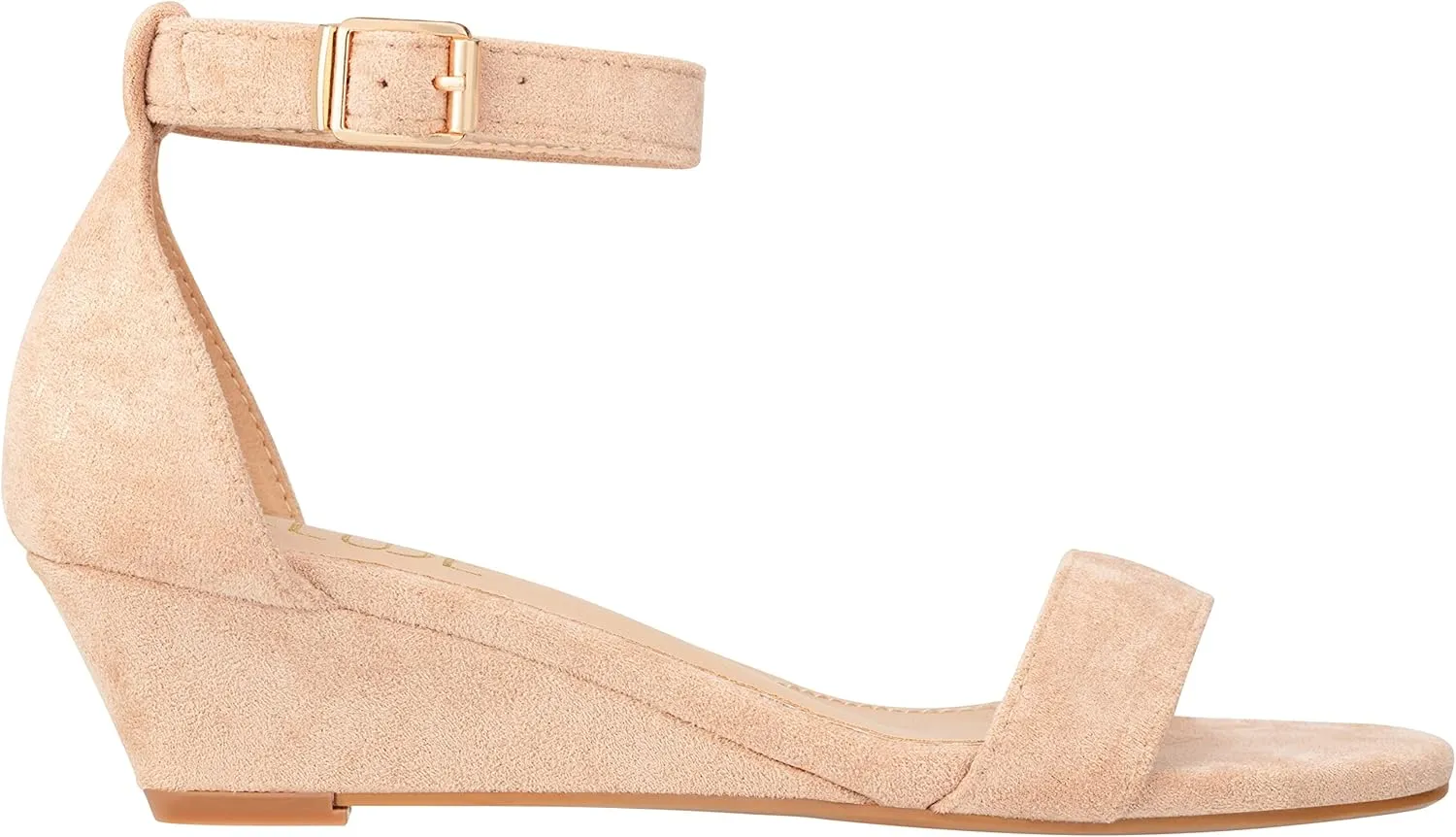 ILLUDE Women's Open Toe Ankle Strap Low Wedge Sandal Comfortable Platform Heeled Sandals