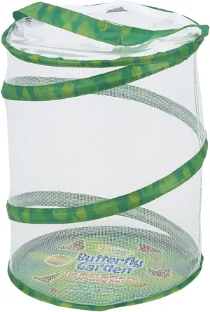 Insect Lore Butterfly Garden Habitat | Washable, Reusable, Folds Flat | Medium 12 Inch Butterfly Growing Habitat