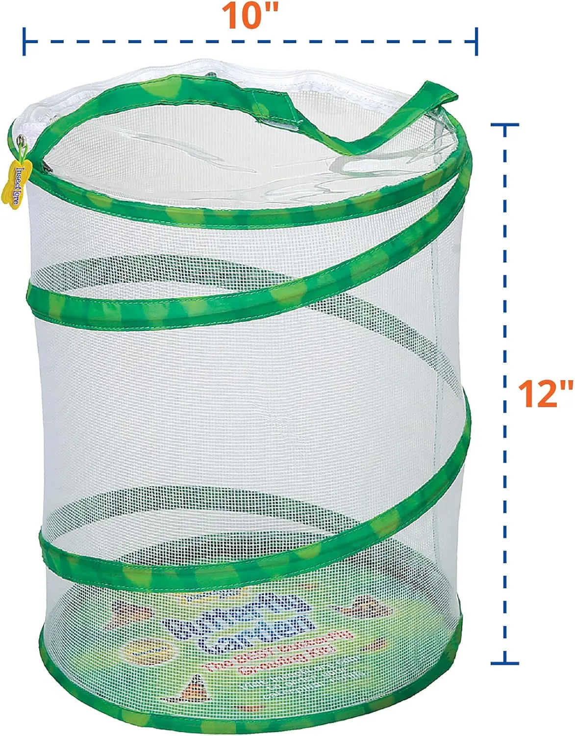 Insect Lore Butterfly Garden Habitat | Washable, Reusable, Folds Flat | Medium 12 Inch Butterfly Growing Habitat