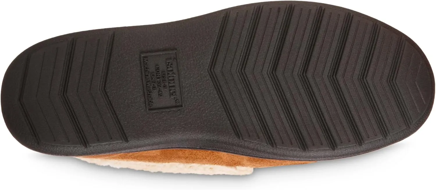 isotoner Men's Recycled Advanced Memory Foam Microsuede Vincent Eco Comfort Moccasin Slippers