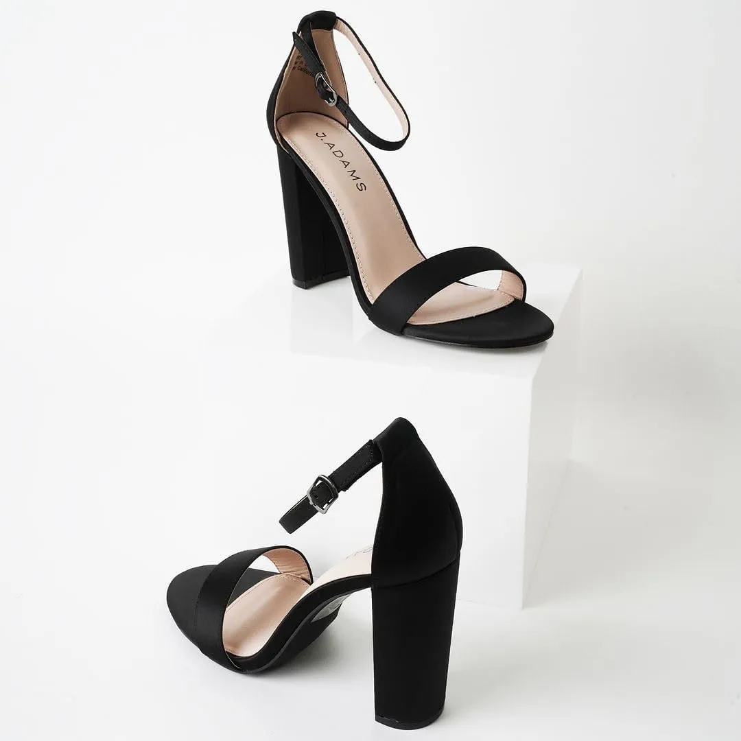 J. Adams Shirley Heels for Women - Ankle Strap High Heel Dressy Sandals