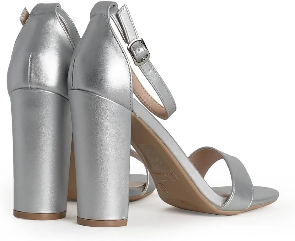 J. Adams Shirley Heels for Women - Ankle Strap High Heel Dressy Sandals