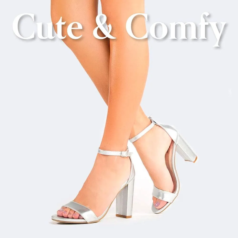 J. Adams Shirley Heels for Women - Ankle Strap High Heel Dressy Sandals