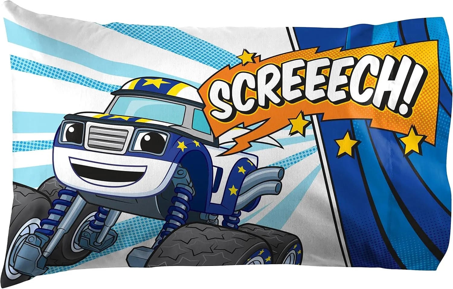 Jay Franco Blaze and The Monster Machines Off to The Races Twin Size Sheet Set - 3 Piece Set Super Soft and Cozy Kid’s Bedding - Fade Resistant Microfiber Sheets (Official Blaze Product)
