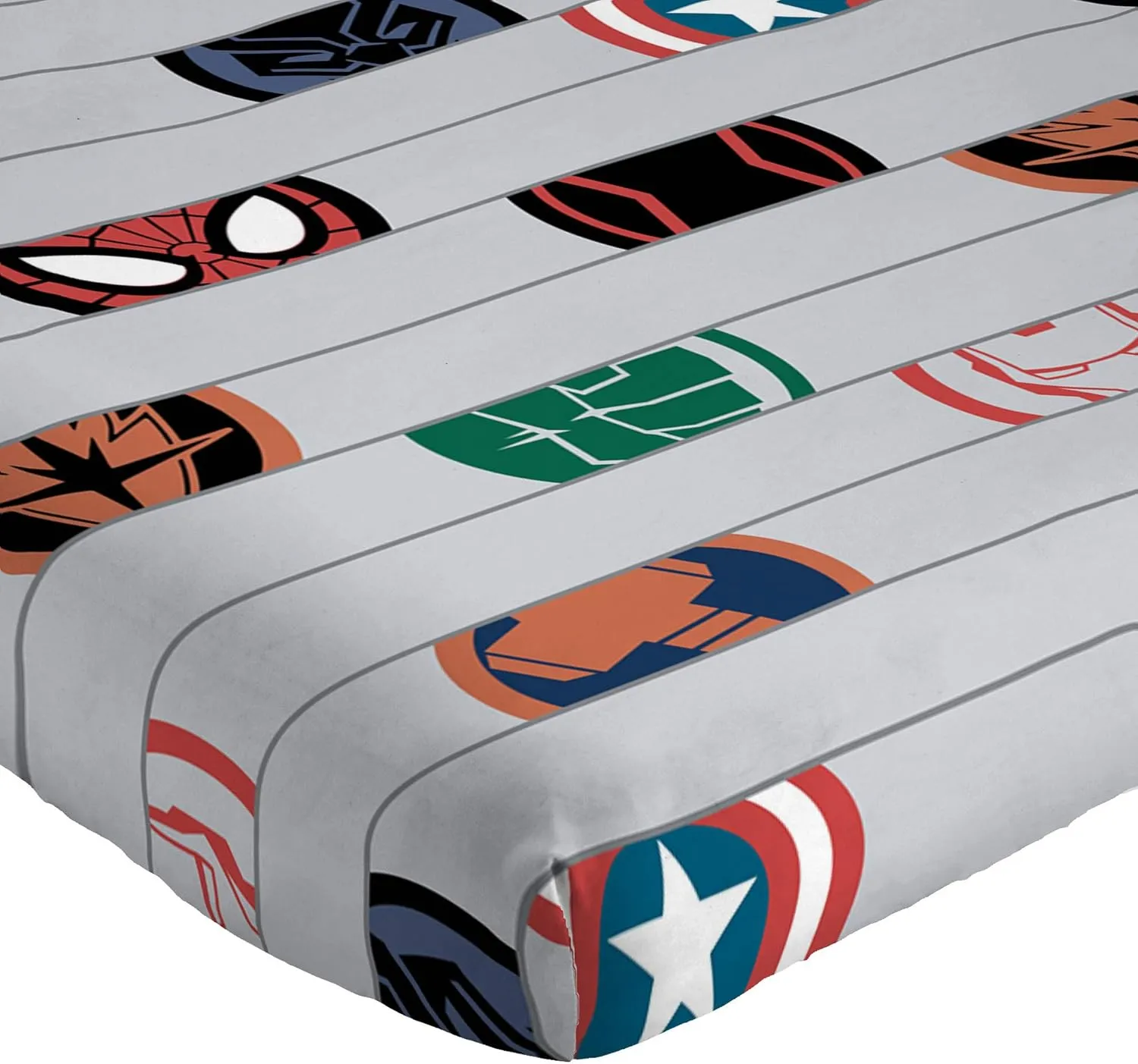 Jay Franco Marvel Avengers Emblems Twin Sheet Set - 3 Piece Set Super Soft and Cozy Kid’s Bedding- Fade Resistant Microfiber Sheets (Official Marvel Product)