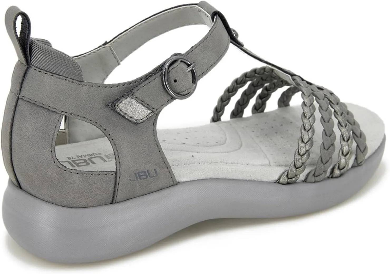 JBU Prague Women's Comfort Casual Adjustable Ankle Strap Flat Open Toe Classic Fashion Sandals