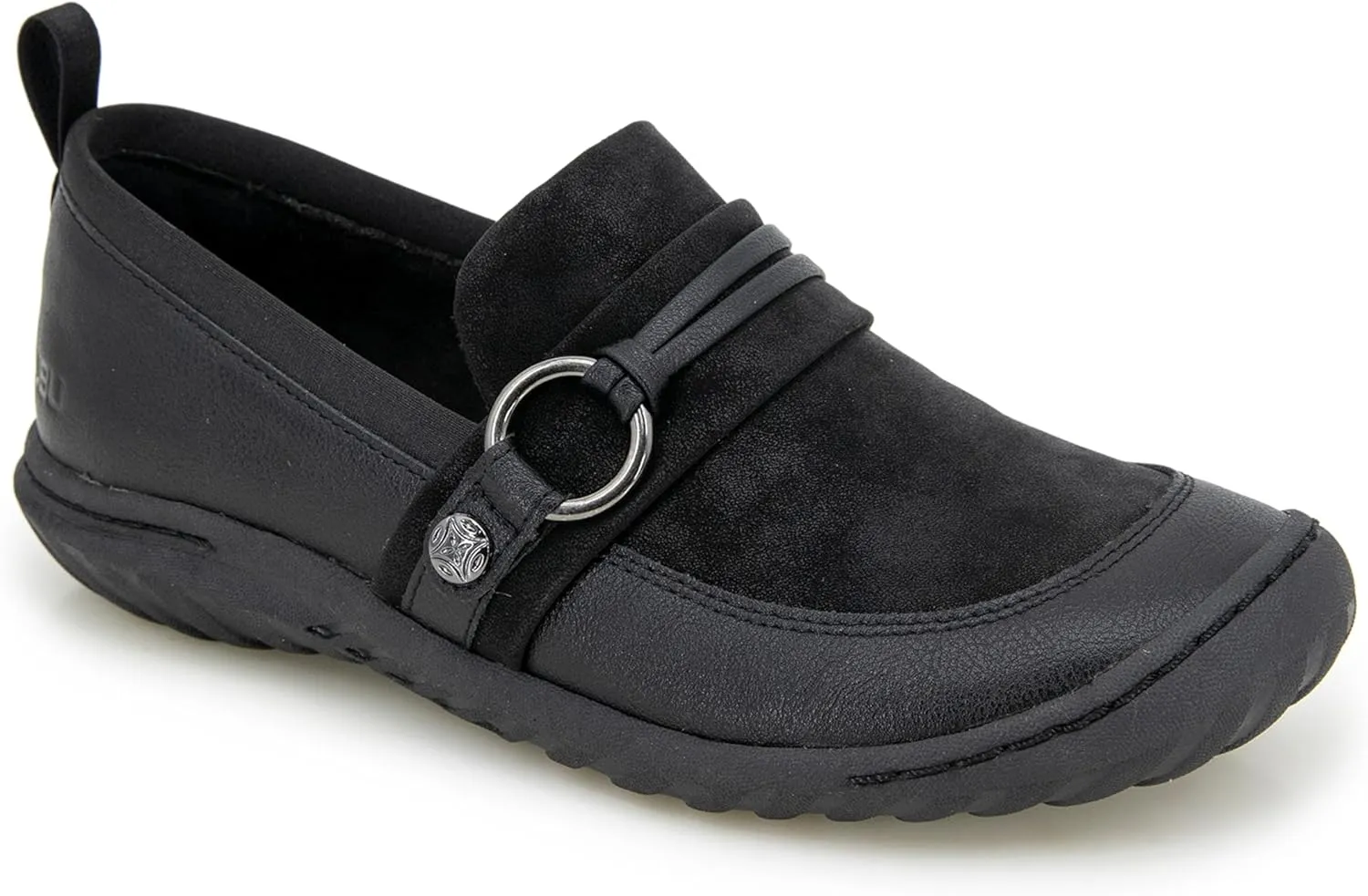 JBU Women's Phoebe Slip On Fashion Comfort Loafer Flat, Black, 9