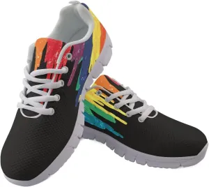 Jeiento Womens Walking Sneakers Tennis Shoes - Flag Shoes Breathable Comfortable Non Slip Athletic Running Jogging Gym Workout Casual Sport Shoe