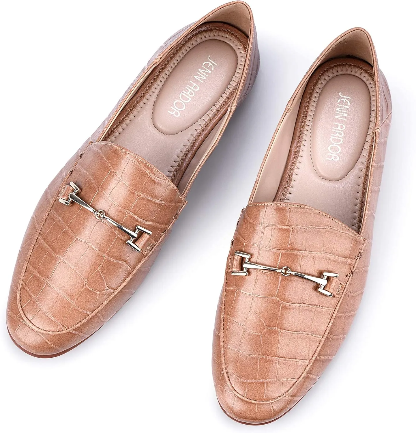 JENN ARDOR Loafers for Women Flats Shoes Womens Penny Loafers Slip On Pointed Toe Comfortable Office Work Driving Flats Fashion Dress Shoes for Women