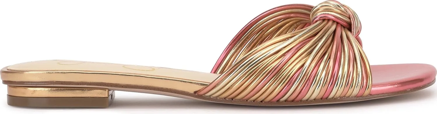 Jessica Simpson Womens Dydra Denim Slip-On Slide Sandals