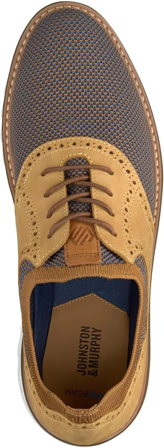 Johnston & Murphy Men’s Braydon Knit Saddle Shoes, Casual Dress Shoes for Men, Versatile Modern Men’s Shoe