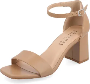 Journee Women's Valenncia SuperNatural Shades Tru Comfort Foam Open Square Toe Ankle Strap Sandals