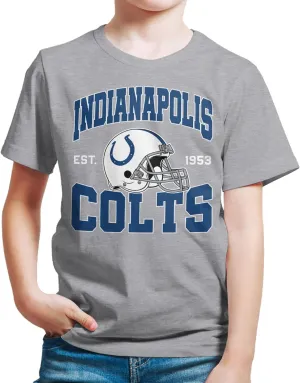 Junk Food Clothing x NFL - Team Helmet - Kids Short Sleeve Fan Shirt for Boys and Girls - Officially Licensed NFL Apparel
