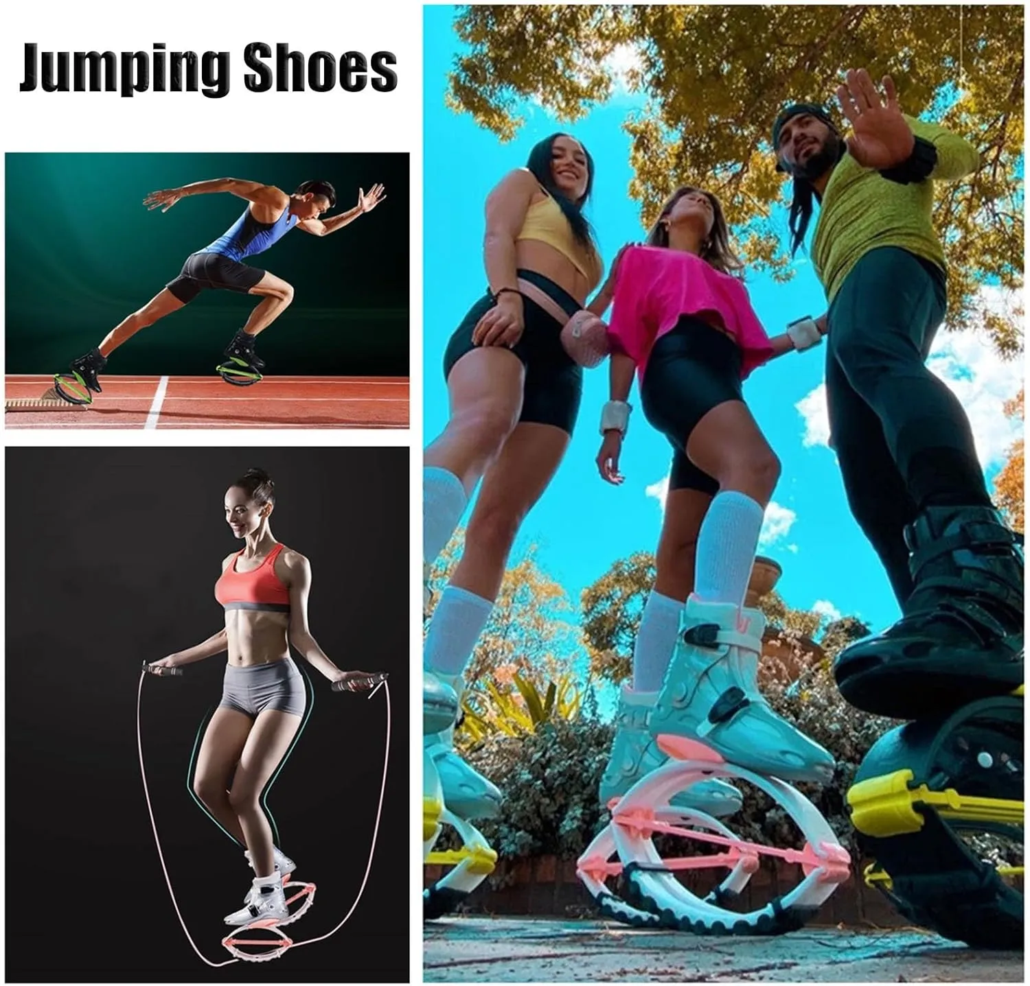 Kangaroo Jump Shoes for Men Women Sports Training, Adult Moon Shoes for Running and Jumping Workouts