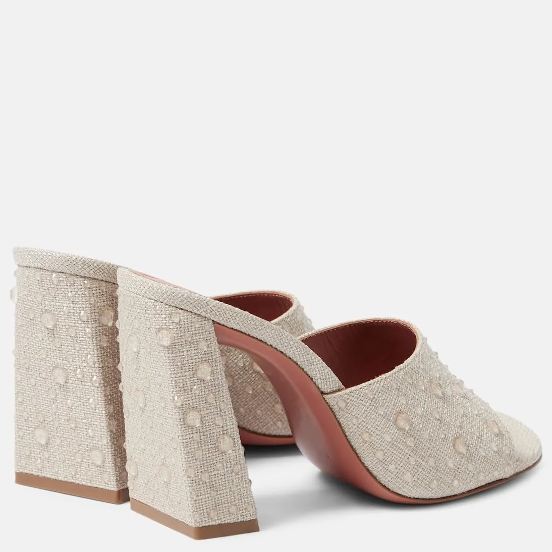 keleimusi Women's Trendy Square Toe Block Heel Dress Mules with Wide Strap