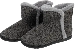 KESYOO High Top Warm Slippers for Men Winter Home Boots Soft Slip On Shoes for Cozy Comfort Grey Size 43 44 Fits 42 43