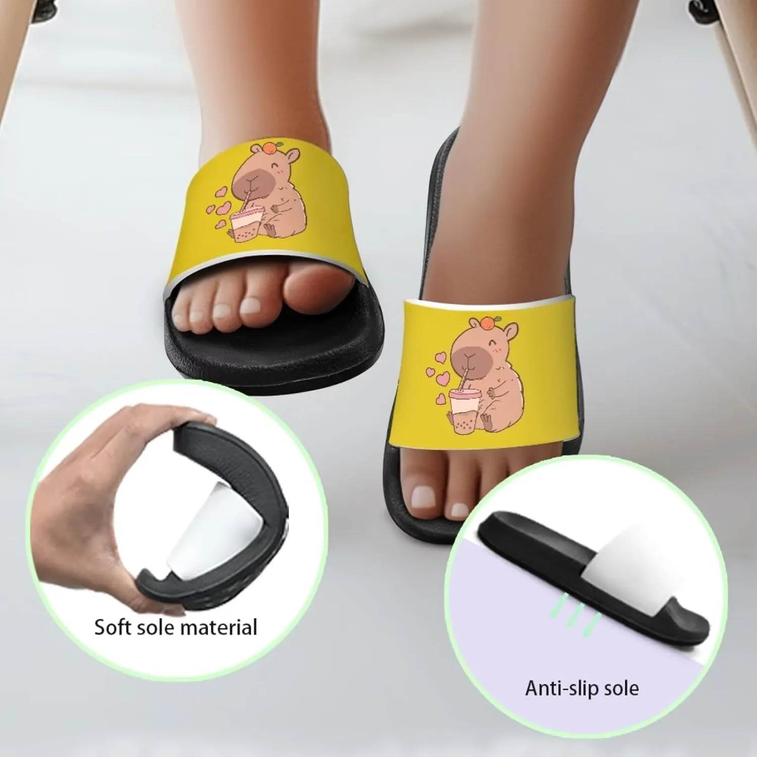 Kids Slide Sandals Footbed Sandal Comfort Toddler Slip On Summer Slippers for Beach Pool Little Big Kid