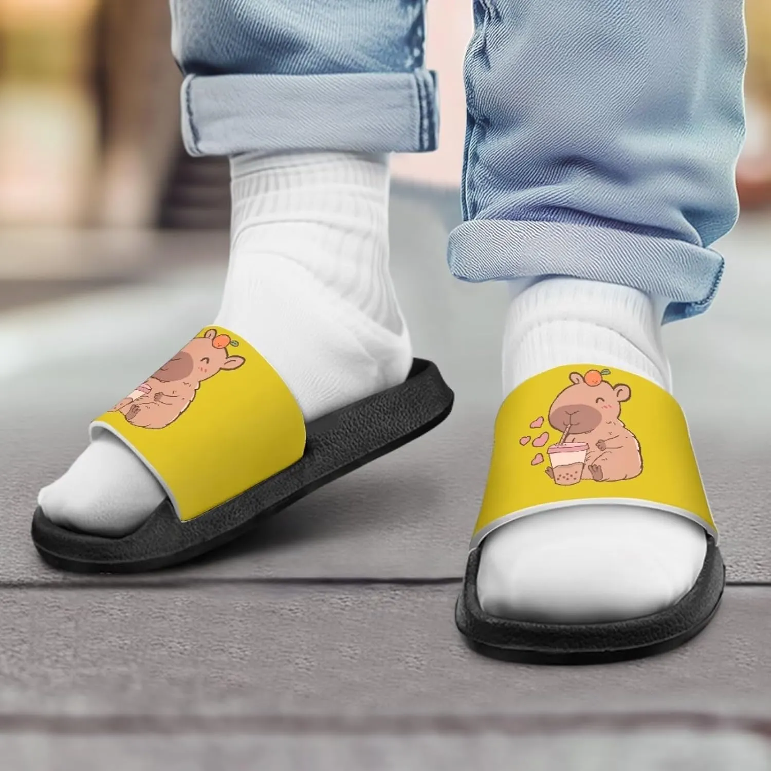 Kids Slide Sandals Footbed Sandal Comfort Toddler Slip On Summer Slippers for Beach Pool Little Big Kid