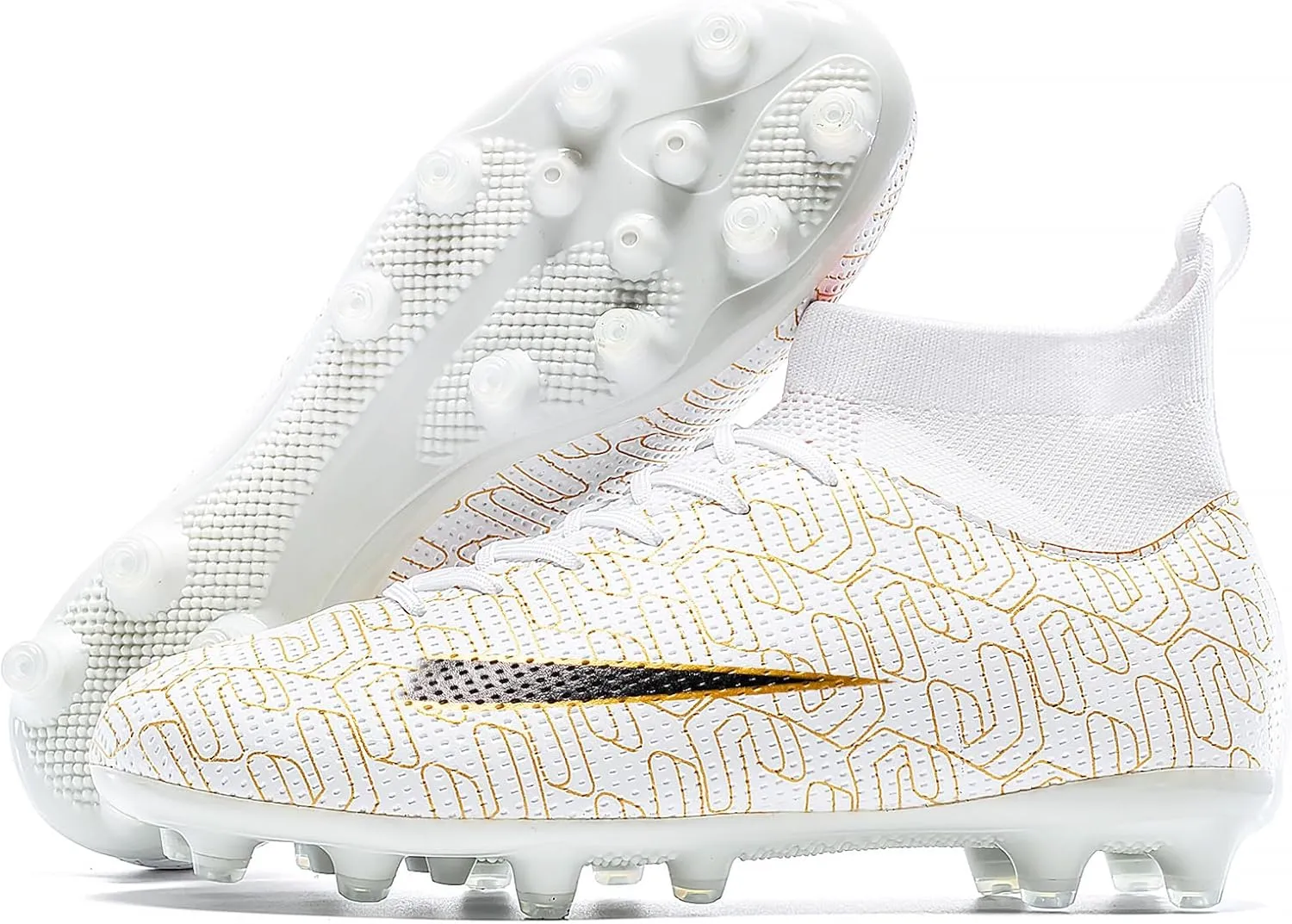Kids Soccer Cleats Lightweight Training Football Cleats Professional Athletic Outdoor Boys' and Girls' Soccer Shoes