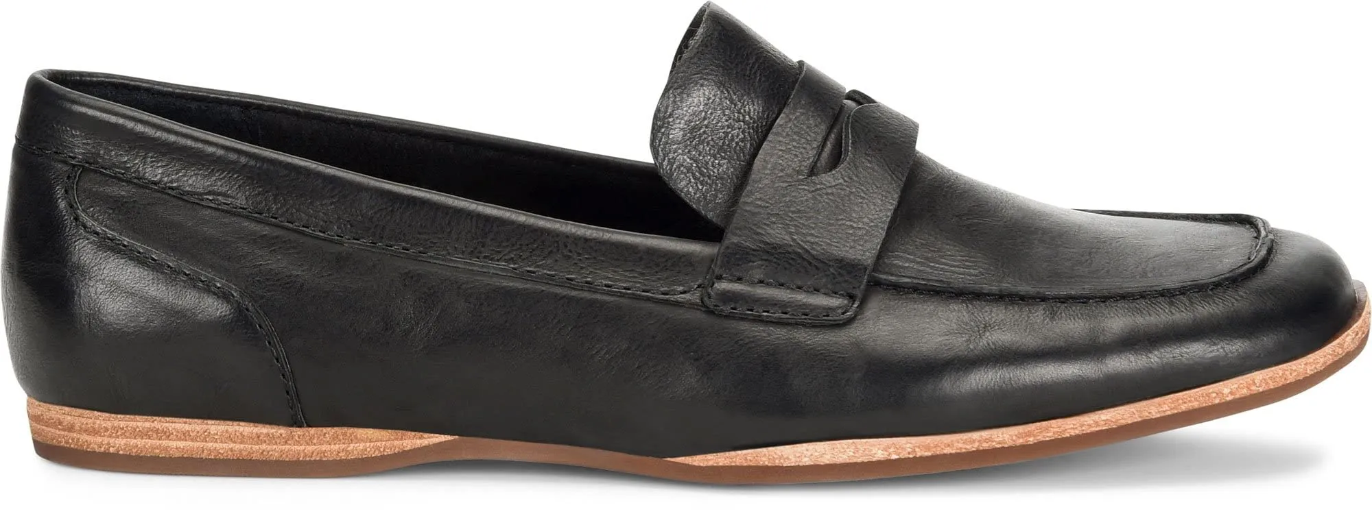 KORK-EASE Pisa Women's Leather Penny Loafer - Classic Icon Redesigned with Modern Square Toe and Premium Comfort 9.5 Black
