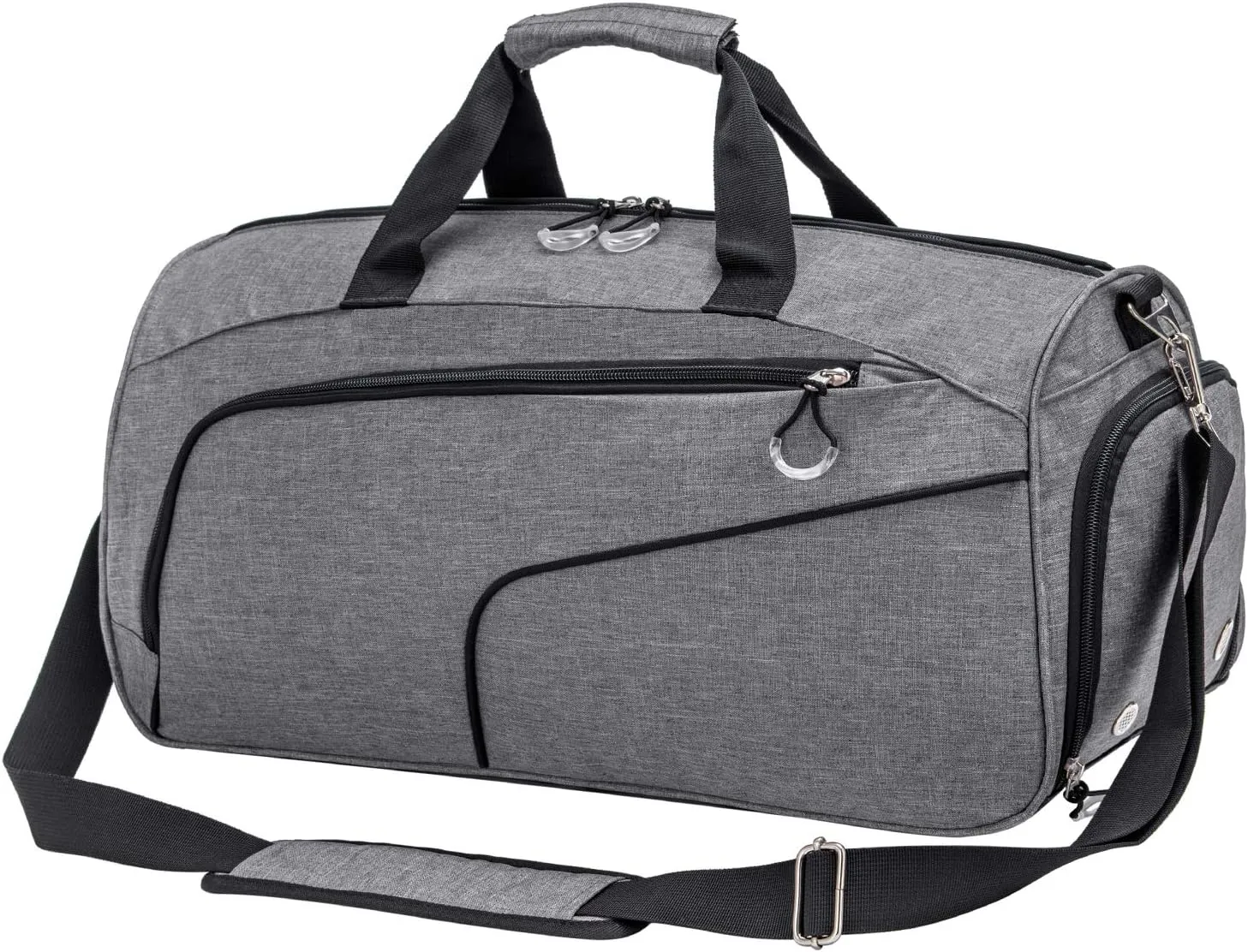 Kuston Sports Gym Bag with Shoes Compartment &Wet Pocket Gym Duffel Bag Overnight Bag for Men and Women