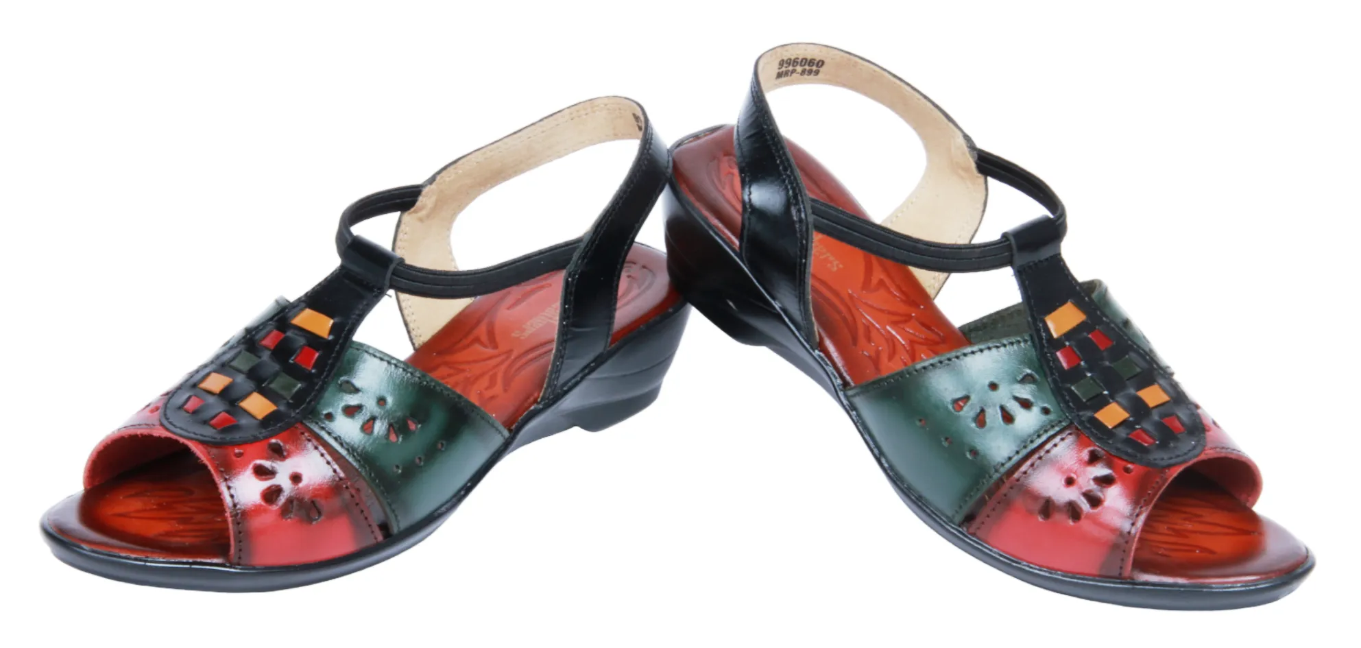 LADIES HEEL LEATHER SANDAL 996060
