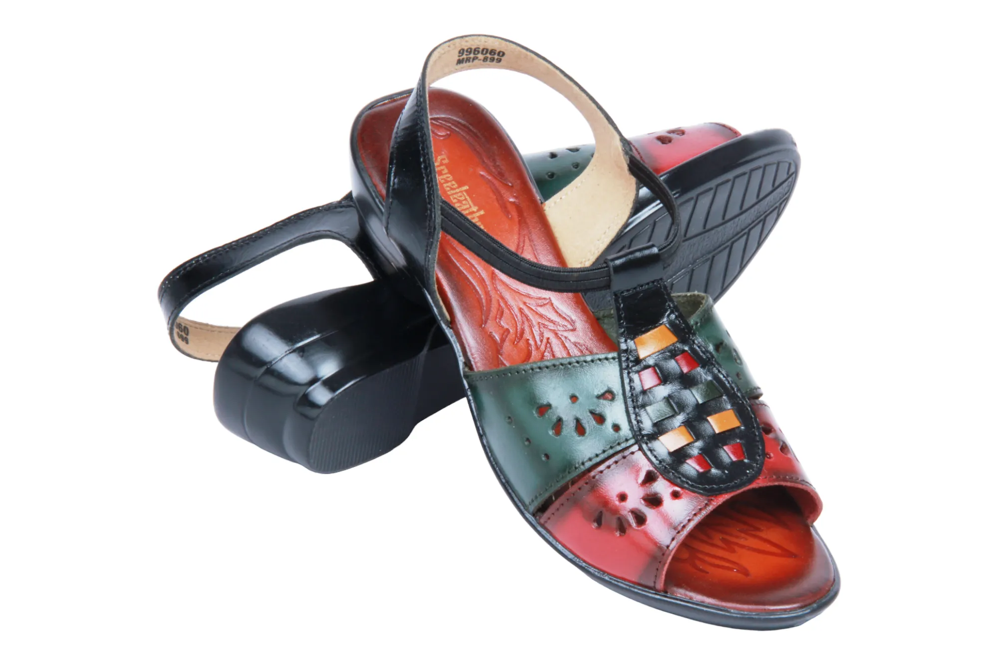 LADIES HEEL LEATHER SANDAL 996060