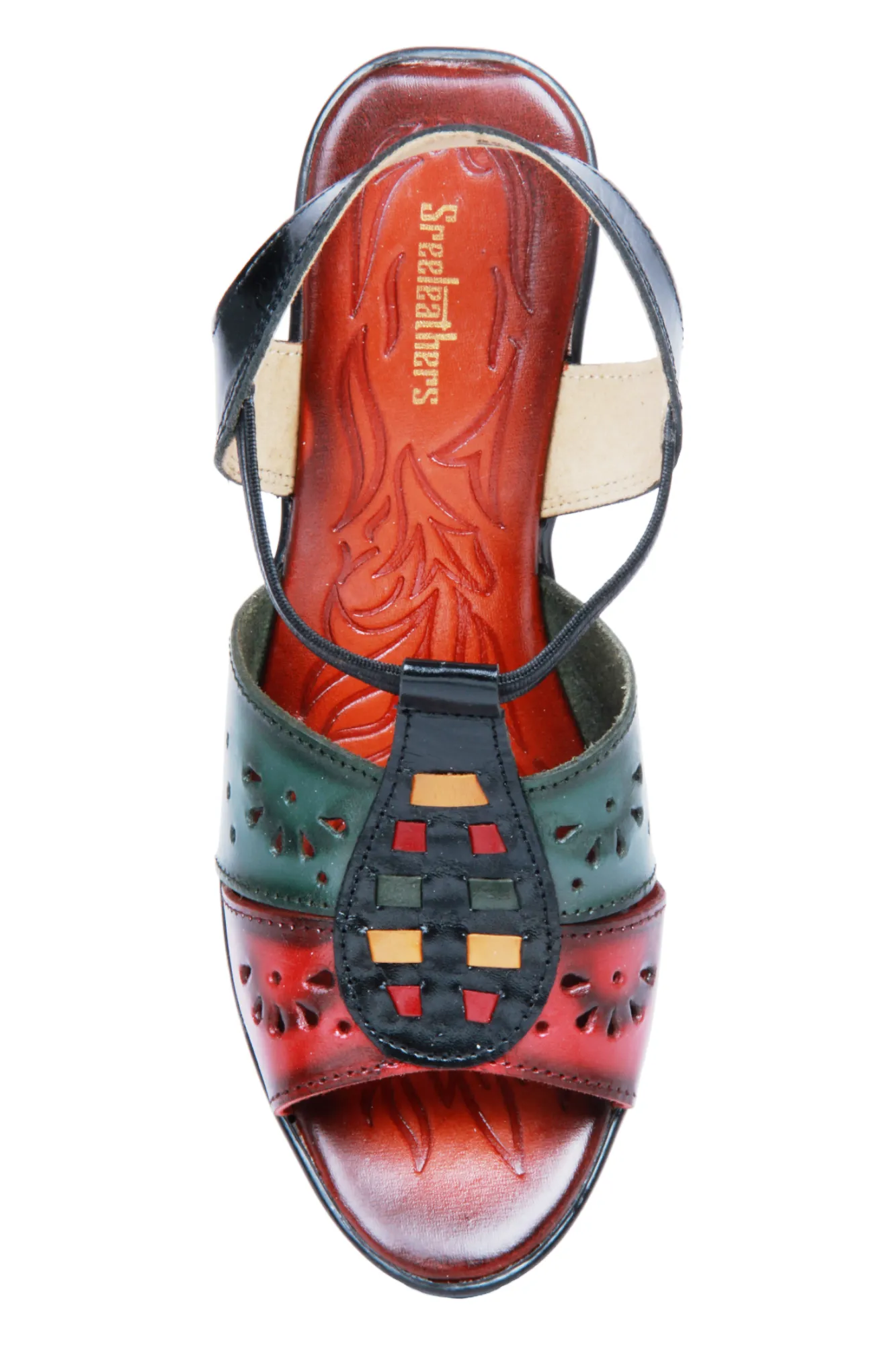 LADIES HEEL LEATHER SANDAL 996060