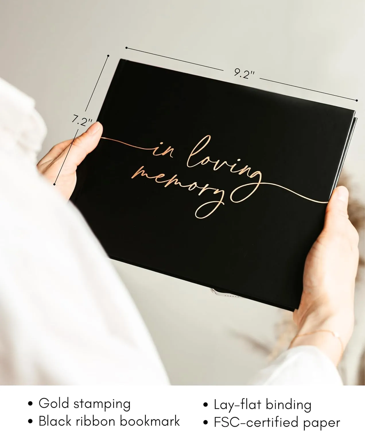 Lamare Funeral Guest Book for Memorial Service – Elegant Celebration of Life Guest Book and in Loving Memory Guest Book - Condolences Book for Funeral