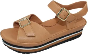 L'Amour des Pieds Women's Vardant in Lioness Lamba Leather - size 6.5 M