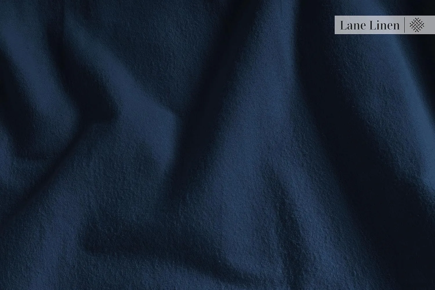 LANE LINEN 100% Cotton Flannel Sheets Twin Size - Brushed for Extra Softness - Lightweight Twin Size Cotton Sheets Set - Warm & Cozy Flannel Winter Bed Sheets, 15" Deep Pocket - Estate Blue