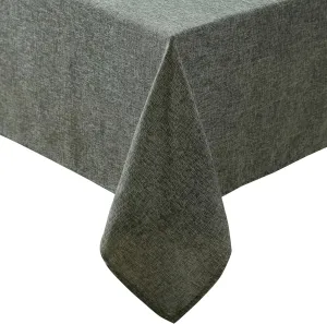Laura Ashley Harper Luxuriously Smooth Fabric Tablecloth for Formal or Casual Dining, Holiday, Banquet, Wedding or Party, 60" x 120", Olive