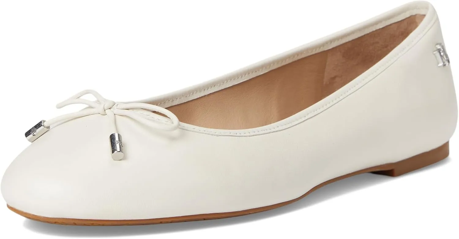 Lauren Ralph Lauren Women's Jayna Nappa Leather Flat Ballet