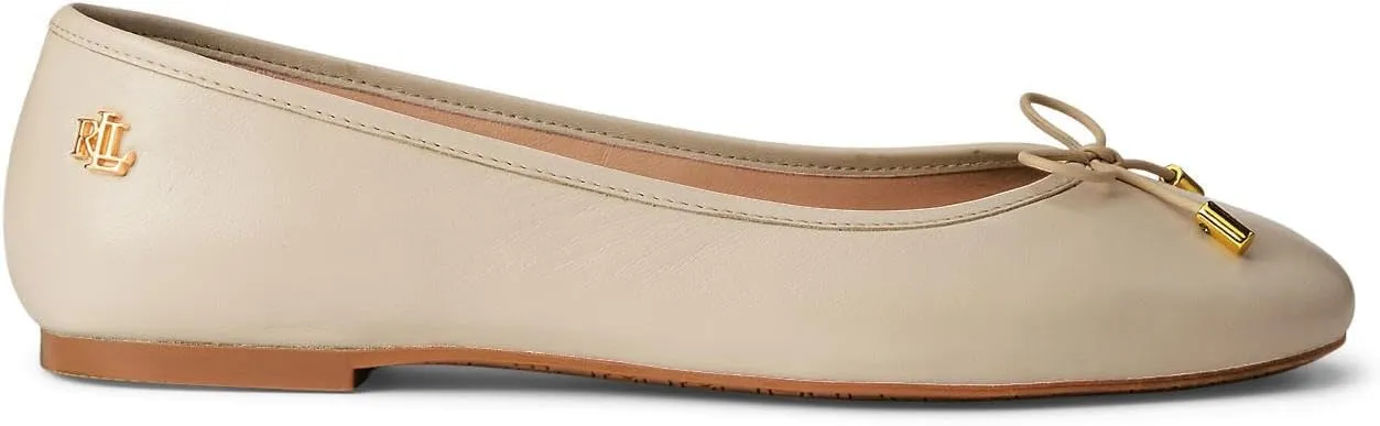 Lauren Ralph Lauren Women's Jayna Nappa Leather Flat Ballet