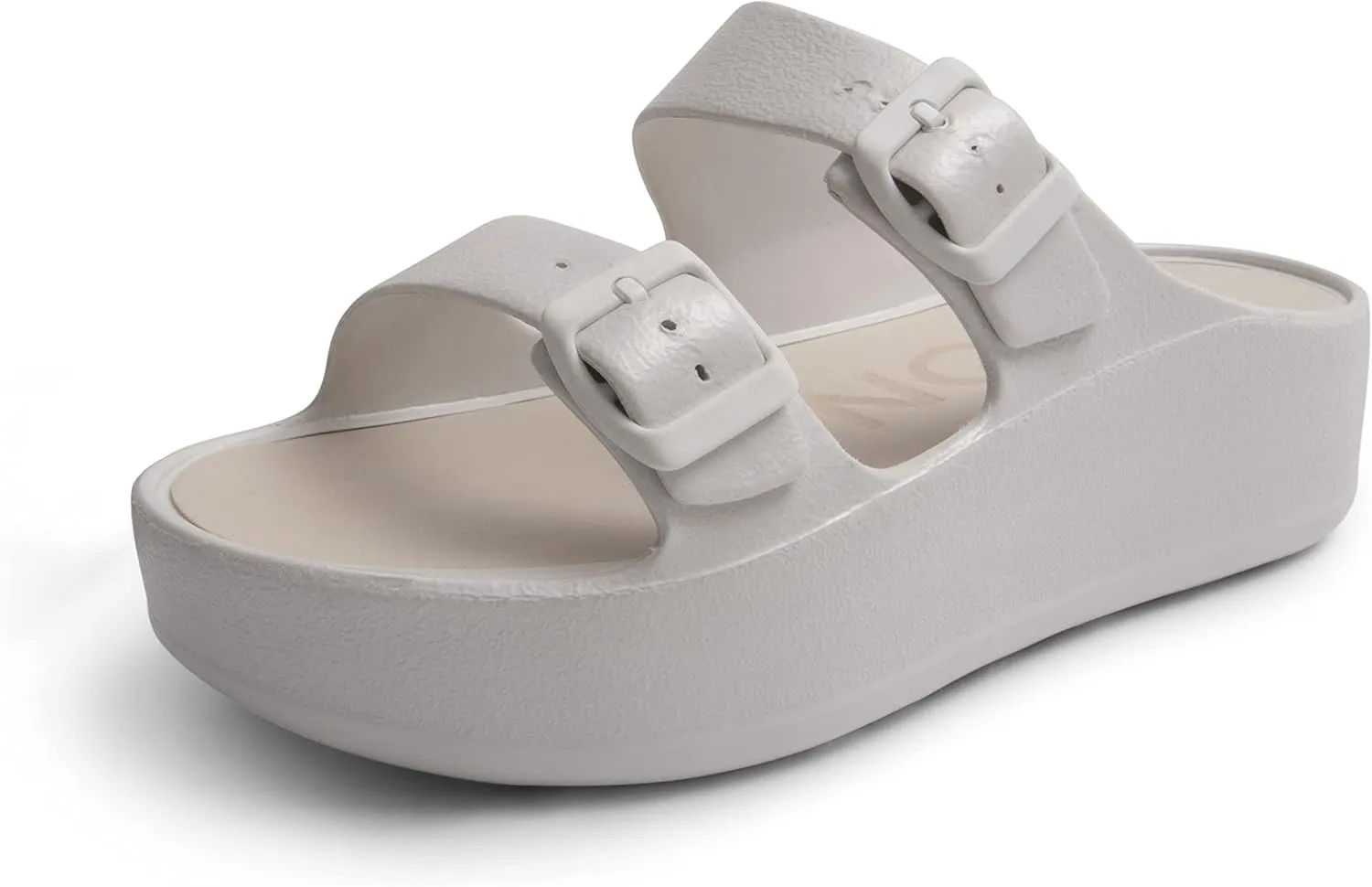 Lemon Jelly Women's Platform Sandals - Casual Double-Buckled Water-Friendly Wedges for Beach - Comfortable, Lightweight Slip-On Sandals for Ladies - Cute, Versatile Chunky Summer Slides