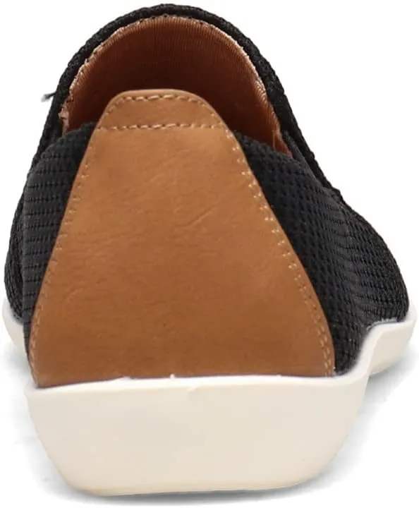 LifeStride Womens Next Level Slip-On Sneaker, Black, 8 Wide US