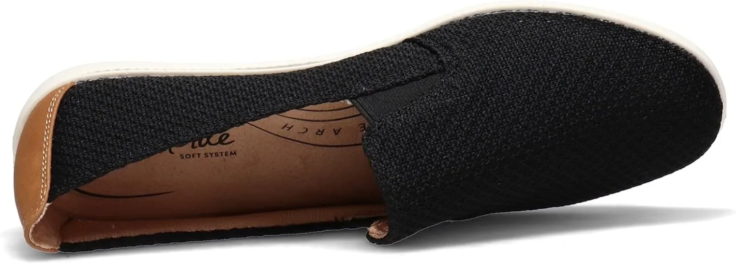 LifeStride Womens Next Level Slip-On Sneaker, Black, 8 Wide US