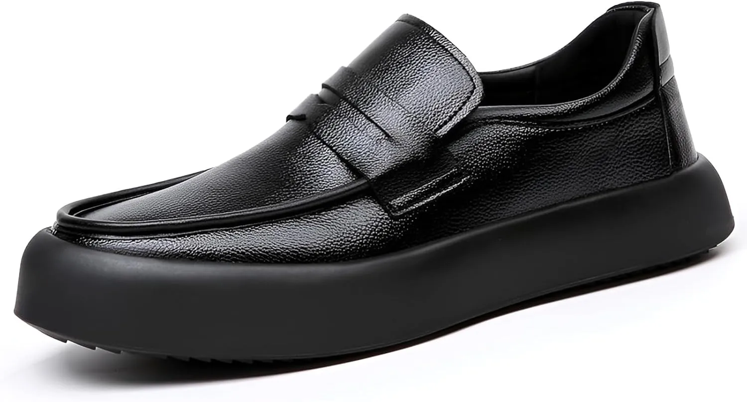 lilaBelle]JS- Stylish Men's Soft Leather Loafers | Thick Sole for Ultimate Comfort【Versatile & Classic Design】 Perfect for Any Occasion | Fall Fashion Must-Have
