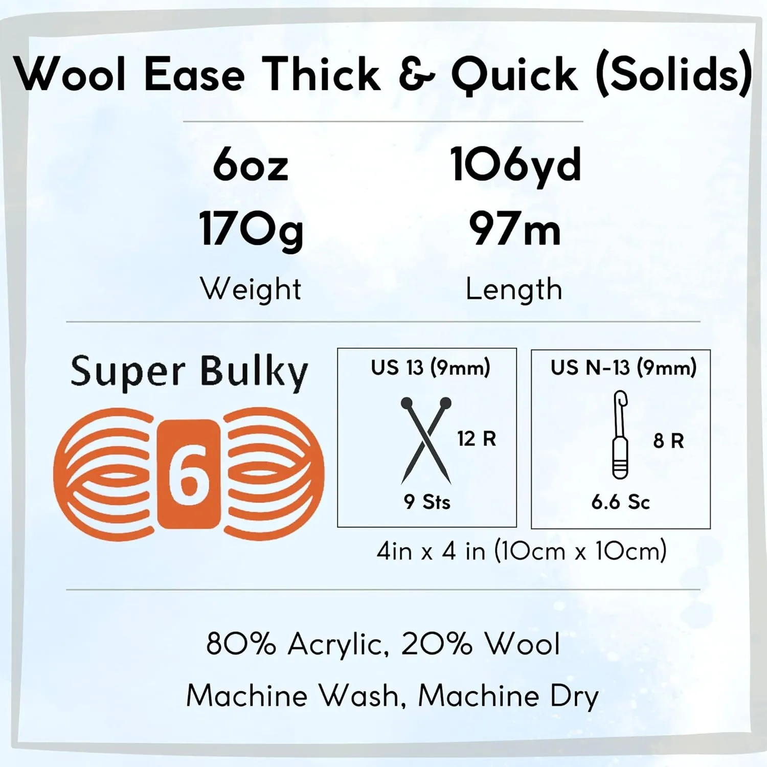 Lion Brand Wool Ease Thick & Quick Air Force 640-108 (3-Skeins - Same Dye Lot) #6 S Bulky Acrylic-Wool Yarn for Crocheting and Knitting with Project Bag