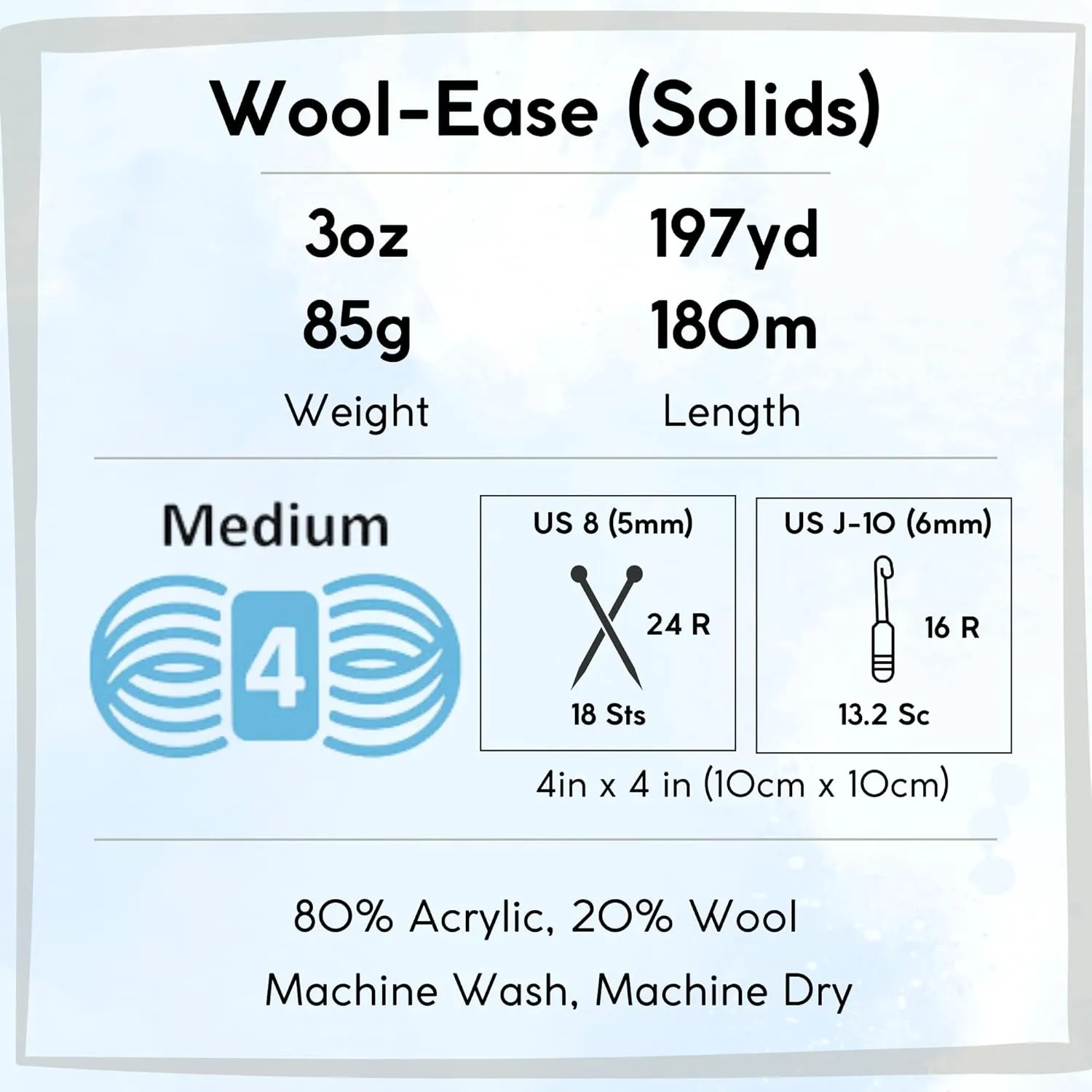 Lion Brand Wool Ease Wheat 620-402 (6-Skeins - Same Dye Lot) Worsted Medium #4 Acrylic, Wool Yarn for Crocheting and Knitting with Project Bag