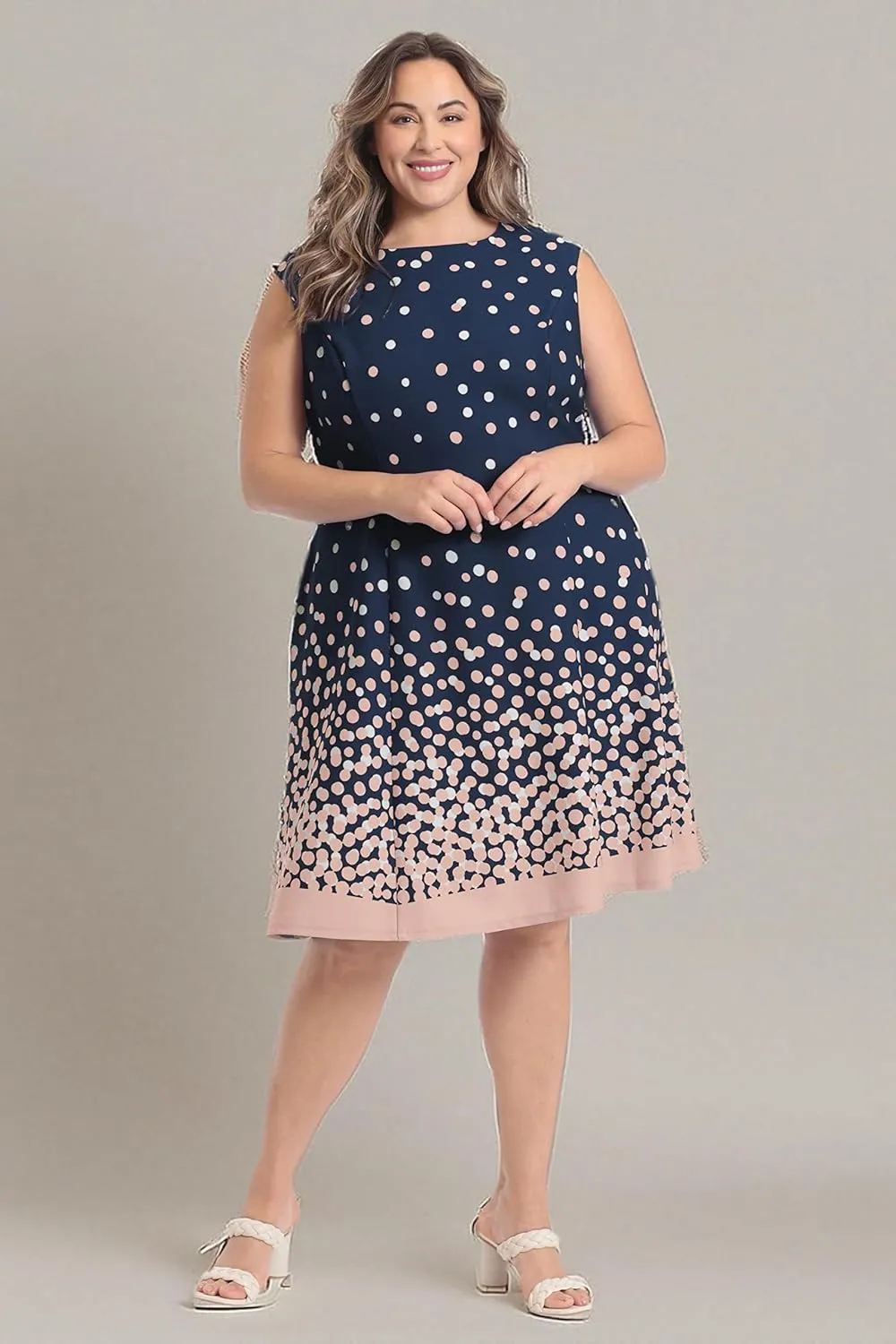 London Times Women's Cap Sleeve Fit and Flare-Elegant Summer Cocktail Graduation Garden Party Wedding Guest Dress