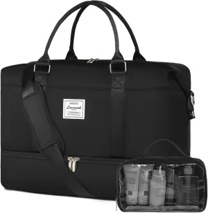 LOVEVOOK Weekender Bags for Women, Black