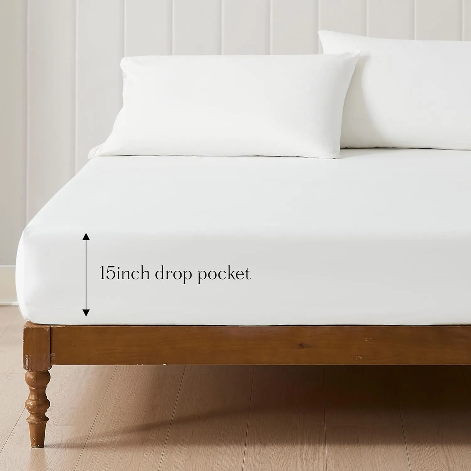 Lush Decor Evelyn Lace Trim Cotton Sheet Set 4 Piece Set Queen White - Cotton Sheets - White Bed Sheets - Farmhouse & Coquette Decor